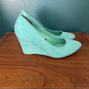 Forever 21 Teal Suede Wedge